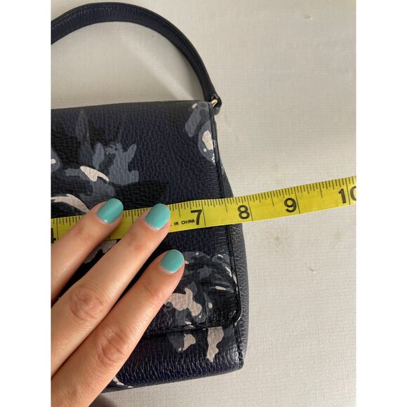 Kate Spade Briar Lane Night Rose Mini Emelyn Crossbody Leather Bag Navy Blue - Picture 7 of 9